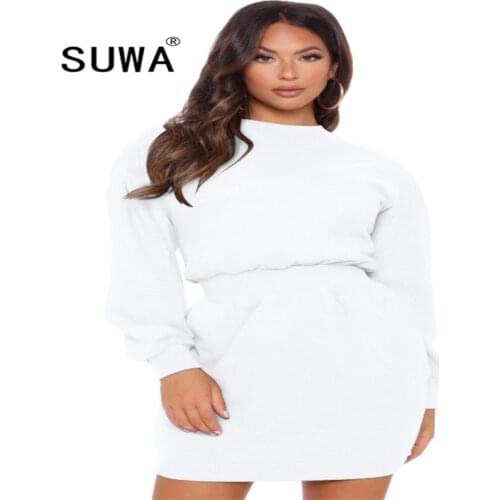 All Black White Women Dresses Free Shipping Ladies Dress Fall Winter 2021 Hot Sale Elegant Streetwear Wholesale Clothing