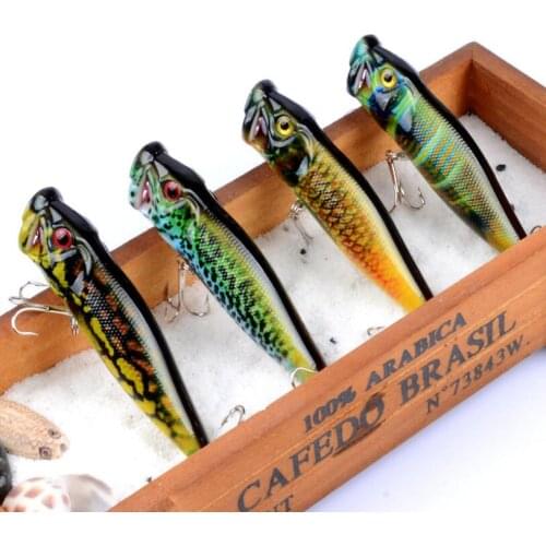 1 PCS Big Popper Fishing Lures 9.5cm/12g 3D Eyes Bait Topwater Crankbait Wobblers Tackle Isca Poper Japan Fishing Gear
