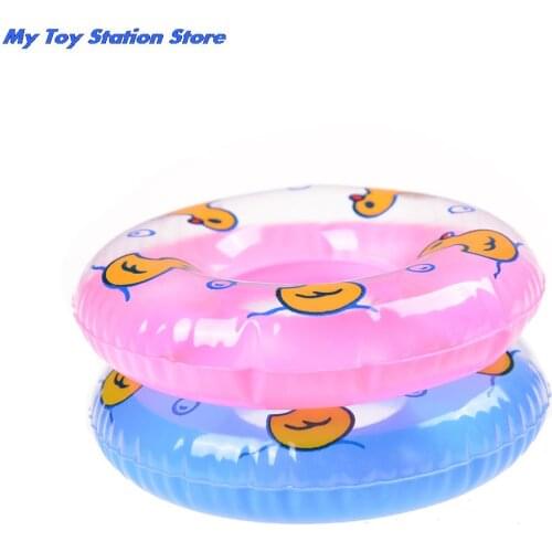 1 Pcs pink Blue Swimming Buoy Lifebelt Ring For Doll Accessories dolls Baby Toys best Gift