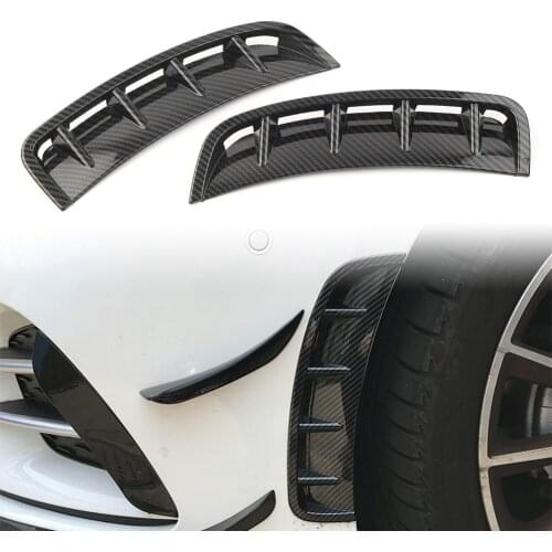2x Carbon fiber Styling Car Front wheel Air Vent Hood Fender For Benz A-Class A220 W177 A200 A250 A220 A35 AMG 2019 2020 ABS