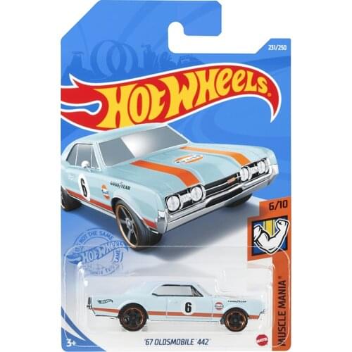 2021-231 Hot Wheels Cars 67 OLDSMOBILE 442 1/64 Metal Diecast Model Collection Toy Vehicles
