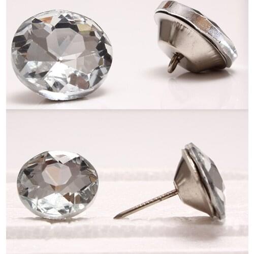 3000pcs/lot) 18mm & 25mm Diamond Flat Top Crystal Buttons With Nail +(3100pcs/lot) 18mm 25mm Diamond Crystal Button With Loop
