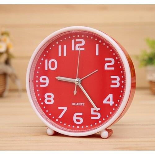 5 Inch Small Travel Alarm Clock with Night Light - Mute Movement Alarm Clock for Bedside Tabletop Desk