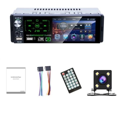 4.1" 1DIN Capacitive Touch Screen Bluetooth Car Stereo Radio MP5 Player FM/AM/RDS+Subwoofer Output+Free Camera