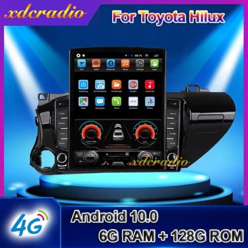 Xdcradio 10.4" Tesla Style Vertical Screen Android 10.0 For Toyota Hilux Car Radio DVD Multimedia Player GPS Navigation Carplay
