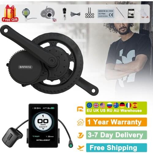 Bafang 48V 500W BBS02B Ebike Mid Crank Drive Motor Kits E-BIKE LCD Display Electric Bike Conversion Kit P850C 500C C965 Display