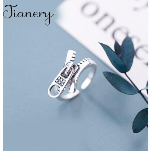 Bohemian Vintage Big Zipper Rings For Women Lady Men Antique Knuckle Rings Boho Jewelry Anillos 2021