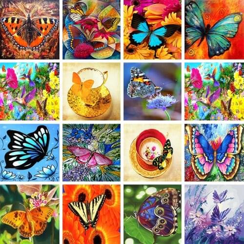 Beautiful Butterfly Pattern 5D DIY Diamond Painting Full Square/Round Diamond Embroidery Sale Mosaic Picture Rhinestones