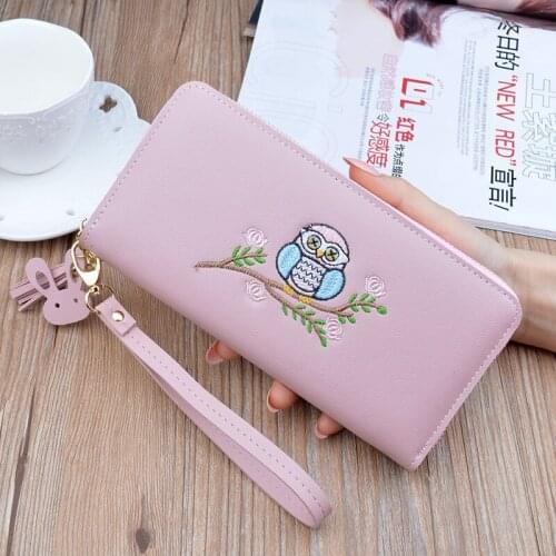 Retro Long woman Wallets PU Leather Cash Holder female Wallets Vintage Soft womens Wallet Bag