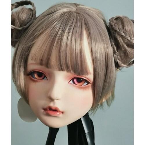 Dollkii 05) Female Girl Silica Resin Cosplay BJD Cross Dressing Kigurumi Head Mask Anime Role Play Party Crossdresser Doll Mask