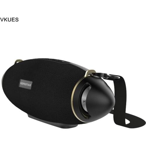 HOPESTAR Original H20+ Rugby Bluetooth Speaker Wireless Portable Column Waterproof Mega Bass Outdoor Subwoofer with Belt TF USB