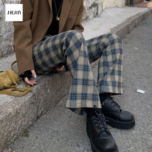 Женские брюки в клетку JIEJIN China At AliExpress