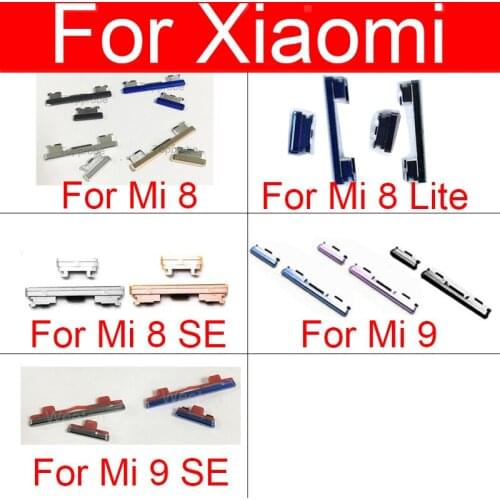 On/Off Power + Volume Side Button For Xiaomi Mi 8 Se Lite 8Lite Youth Power Volume Key Button Replacement Parts Repair