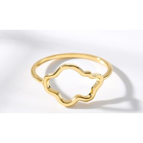 Hollow Cloud Rings For Women Men Rose Gold Silver Color Copper Finger Ring Female Male Fashion Wedding Party Jewelry Lover Gift