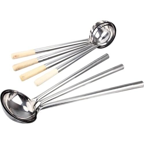 Long Handle Shovel Cooking Pot Turner Stainless Steel Spatula Turners Kitchen Cooking Utensils Cookware Tools Soup Spoon wok