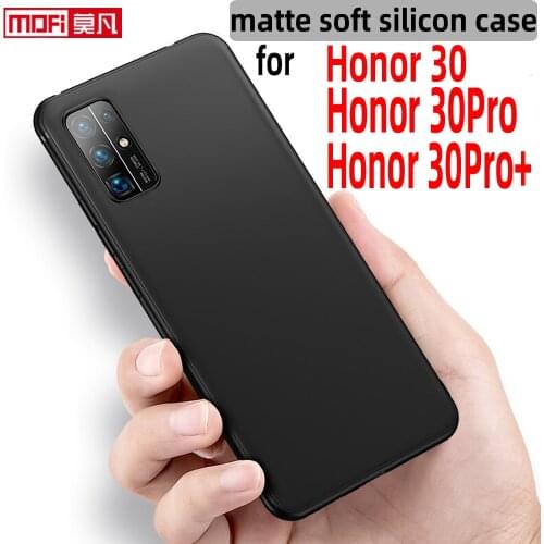 Matte case for honor 30 pro cover huawei honor 30 silicon back soft TPU ultra thin slim protect case honor 30 pro + couqe black