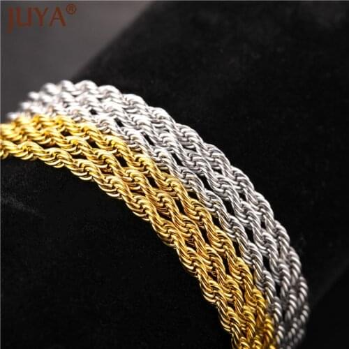 Luruxy 60cm Metal Twined Chains For DIY Necklace Supplies High Quality Copper Jewelry Components