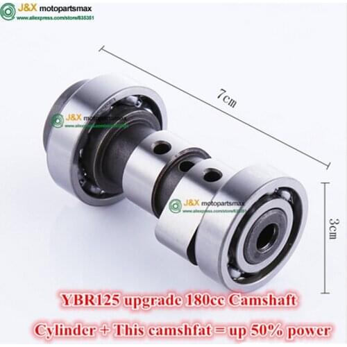 YBR125cc upgrade to 150cc 168cc 170cc 180cc modified camshaft increase power to 30