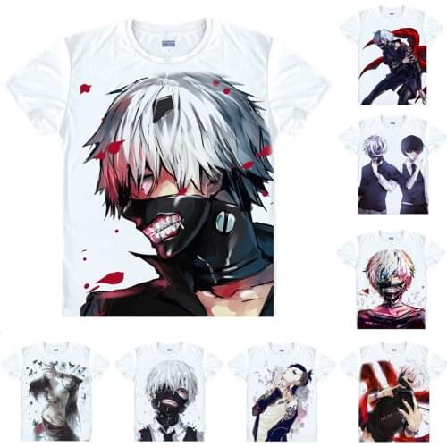 COOLPRINT Ken Kaneki T Shirt Haise Sasaki Men T-shirt Tokyo Ghoul T Shirts Boyfriend Gift Casual Tshirt Vintage Short Sleeve