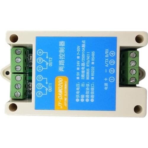 Customizable 2 Channels Network Relay Controller RS232 RS485 Wifi Ethernet, Modbus RTU, TCP UDP PC Android APP VB VC