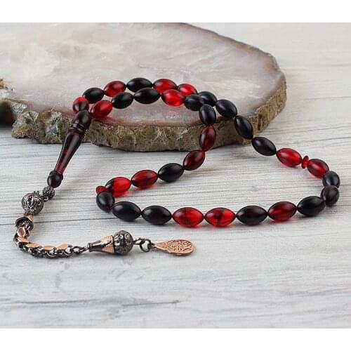 Natural Fiery Amber Gold Plated 925 Silver Tassel 33 Beads For Prayer Tasbih Rosary Men Women Meditation Jewelry From Turkey