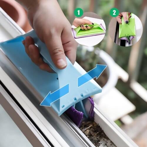 New Magic Brush for Cleaning Windows Wipe Glass Groove Cleaning Brush Washing Windows Sill Gap Track Brush Cleaning Tools