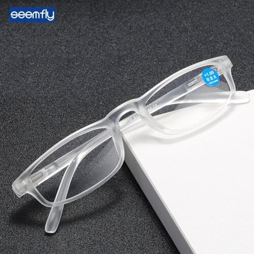 Seemfly Anti Blue Light Reading Glasses Women Men Clear Presbyopia Eyeglasses Ultralight Hyperopia Eyewear Diopters +1.0 +4.0