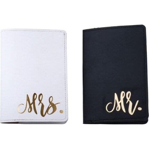 Portable Mr Mrs Travel Passport ID Credit Card Cover Holder Case Protector