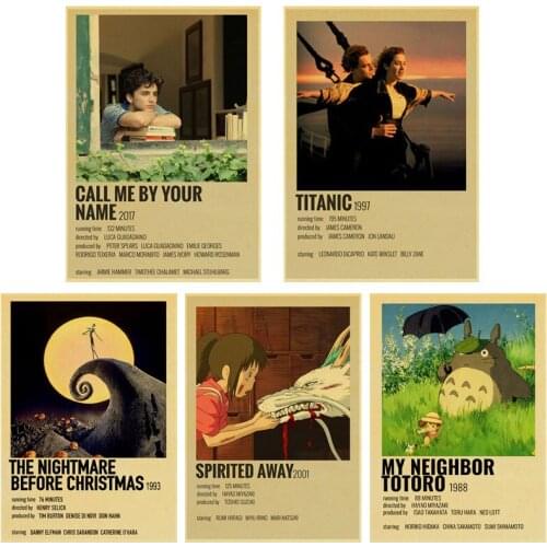 Classic Movie Retro Posters Film Details Sticker Home Decoration Vintage Kraft Paper Poster Wall Art Painting Bar Cafe Decor