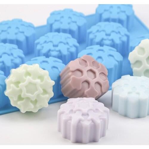 3D SiliconeSoap Mold DIY Snowflake Shaped Molds Mould Handmade Craft Gift Tool