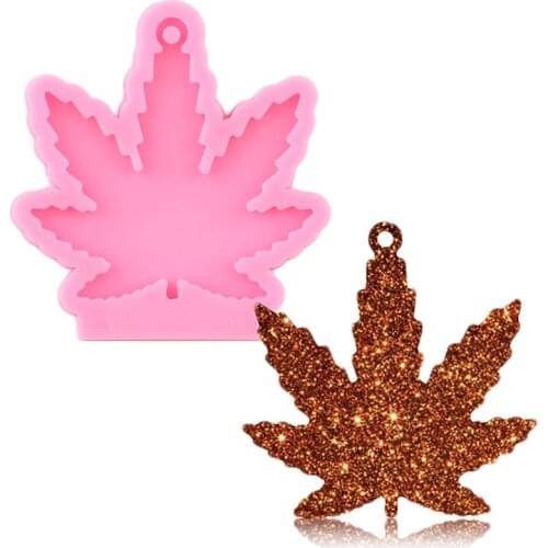 Super Glossy Maple Leaf Silicone Mold Keychain Making Molds Polymer Clay Pendant DIY Handmade Jewelry Mould Earrings Moulds