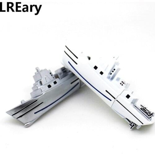 Metal Steamship boat model usb flash drive u disk Pen drive memory stick 4gb 8gb 16gb 32gb mini boy warship Gift pendrive