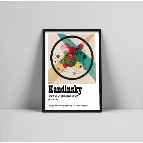 Vintage Wassily Kandinsky Famous Abstract Printing Canvas Paintings Poster and Print Wall Art Picture for Living Room Home Decor