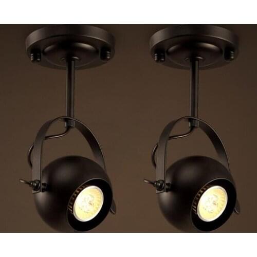 Loft Led Vintage Pendant Lights Free Rotation Kitchen Wrought Black Light Fixtures Contemporary Residential Spotlight Lighting