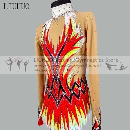 Figure Skating Dress Womens Girls' Ice performance Rhythmic gymnastics competition Leotard Artistic Costume Multicolor