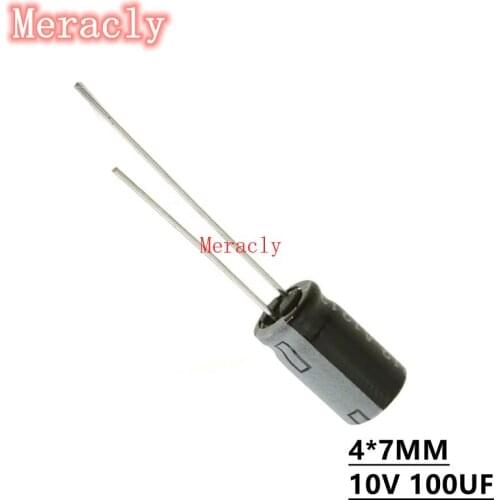 10PCS 10V 100UF Wholesale aluminum electrolytic capacitors 20% high frequency and low resistance, good quality