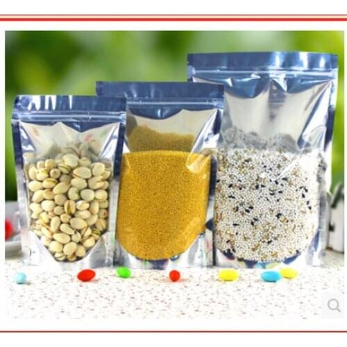 18cm*26cm+4CM,100pcs zip lock Seal aluminum foil bag,packing bags free shipping