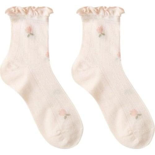 2021 New Summer Delivery Socks Combed Cotton Wide Mouth Loose Socks For Postpartum Women