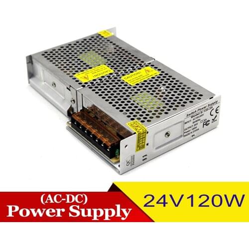 24V Power Supply Switching 5A 120W Driver Transformers 110v 220v AC DC24V Switch Power Source for LED Strip Lighting CCTV Motor