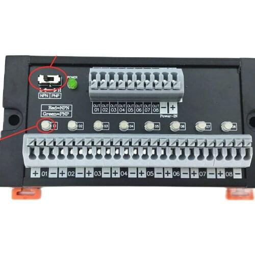 8-channel proximity switch sensor terminal board 2 wire 3 wire PLC input module photoelectric switching board NPN PNP