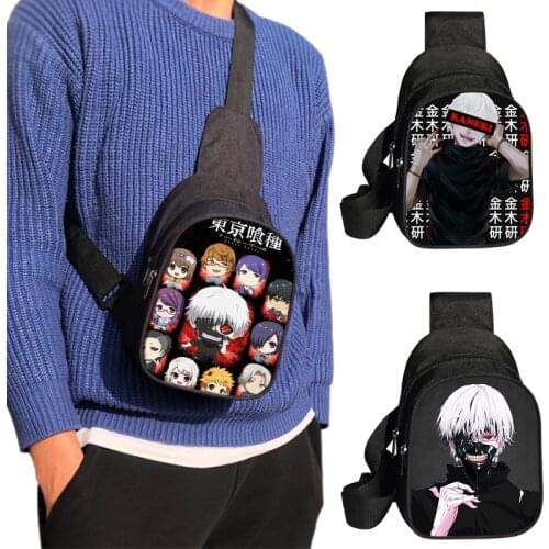 Anime Fairy Tokyo Ghoul Cosplay Crossbody Bag Shoulder Satchel Teenager Casual Travel Outdoor Bag Boys Chest Bag