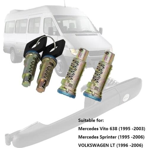 CAR DOOR LOCK BARRELS WITH 4 Lock Cylinders 2 Keys FOR MERCEDES BENZ VITO W638 Mercedes Sprinter VOLKSWAGEN LT 6707600205