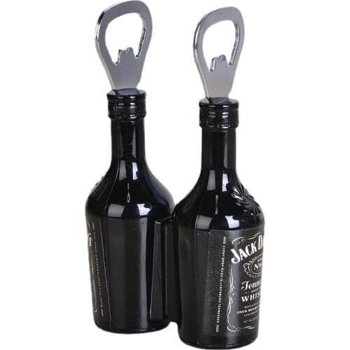 Bar Decoration Mini Bottle Opener Magnet for Refrigerator Creative Wall Hanging Acrylic Iron Beer Opener Tools Kitchen Gadgets