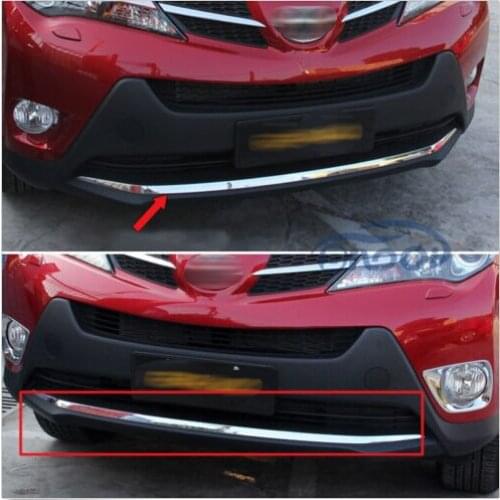 Chrome Front Grill Grille Bumper Cover Trim For Toyata RAV4 2013 2014