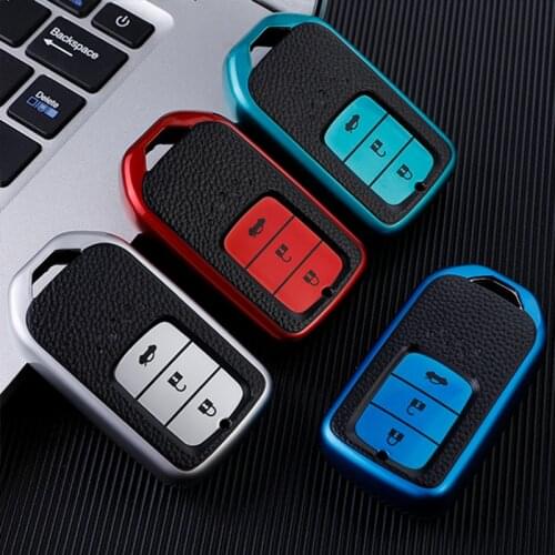 TPU Leather Car Remote Key Cover Case Shell Fob For Honda Civic Accord Crider City CR-V CRV Spirior Pilot Freed Jade Oddssey