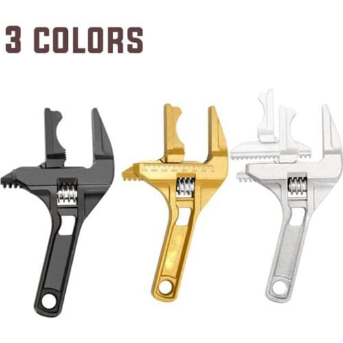Multi-Function Plumber Wrench Repair Tool Adjustable Wrench Short Shank Large Opening Bathroom Spanner Wrench fkxe