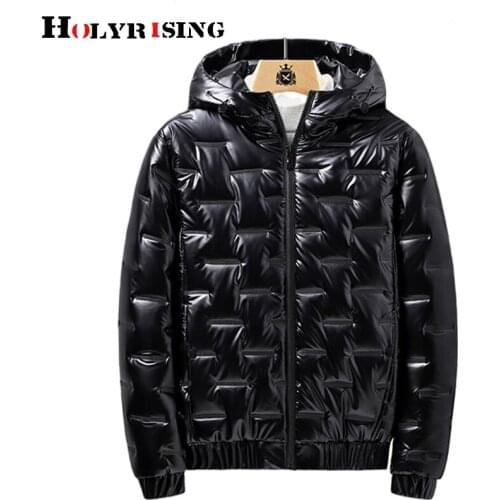Men parka winter korean style hooded warm jackets solid windbreaker overcoat pockets cotton-padded clothes snow coats 19676