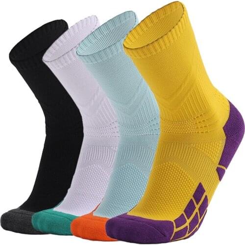 Socks Basketball Socks Thick Towel Training Non-slip Professional Women Tube Sweat Absorbent