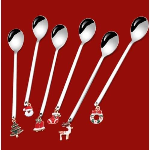 Latest Christmas Decorations for Home Table Christmas Spoons Xmas Party Tableware Ornaments New Year 2021 Navidad Natal Gifts