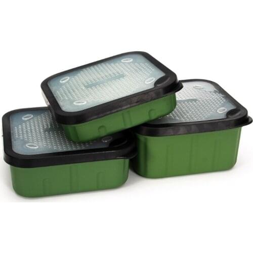 2021 New Bait Container Fishing Tackle Tool Fishing Maggot Bait Boxes With Breathable Fitting Lids Live Bait Storage Box